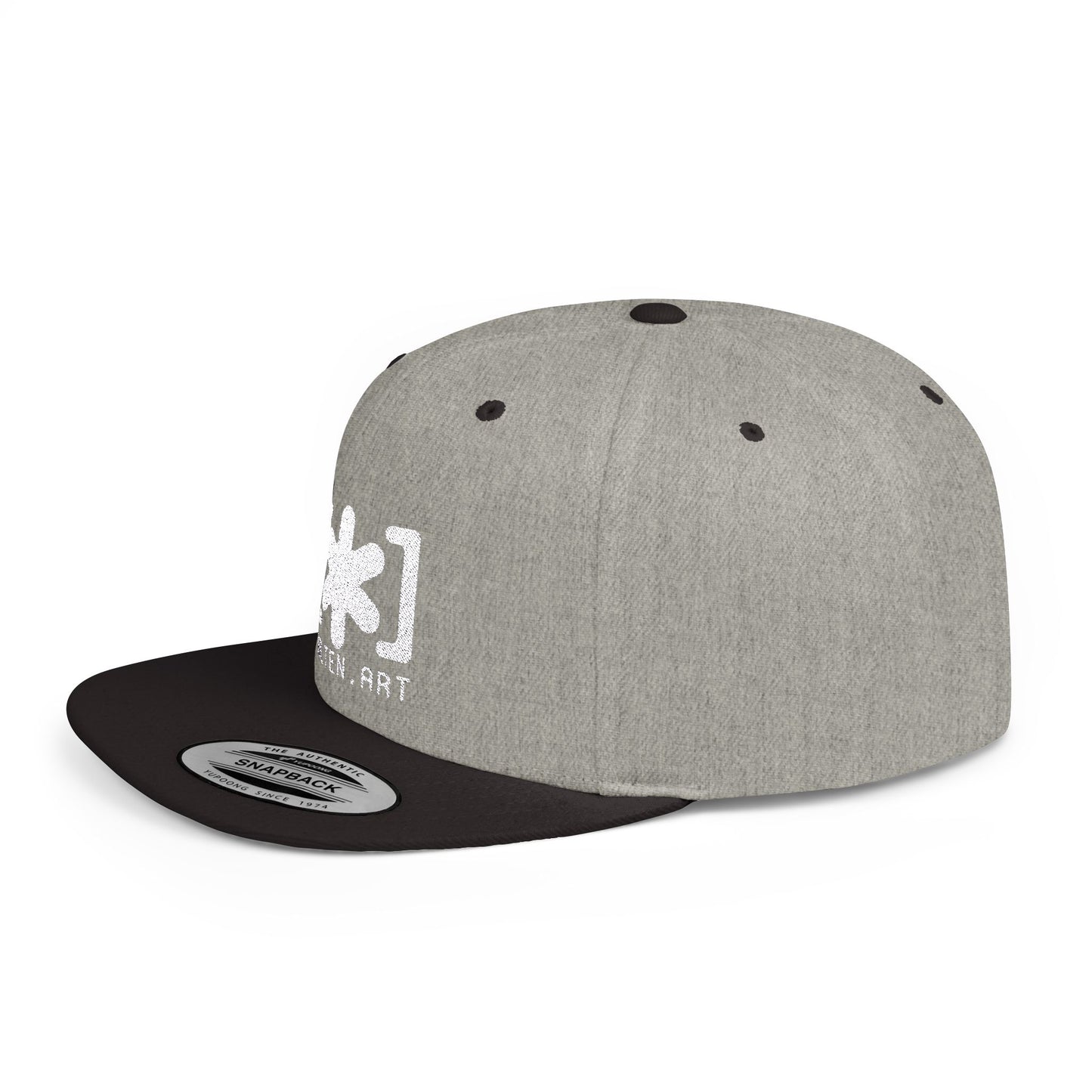 Embroidered Flat Bill Snapback [Mono Logo]