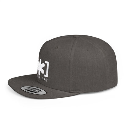 Embroidered Flat Bill Snapback [Mono Logo]