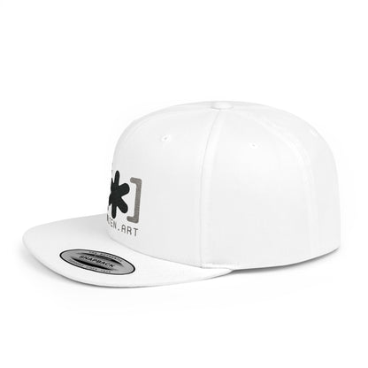 Embroidered Flat Bill Snapback [Mono Logo]