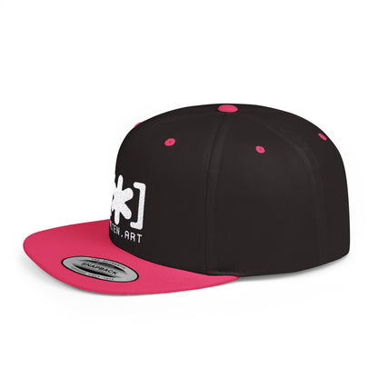 Embroidered Flat Bill Snapback [Mono Logo]