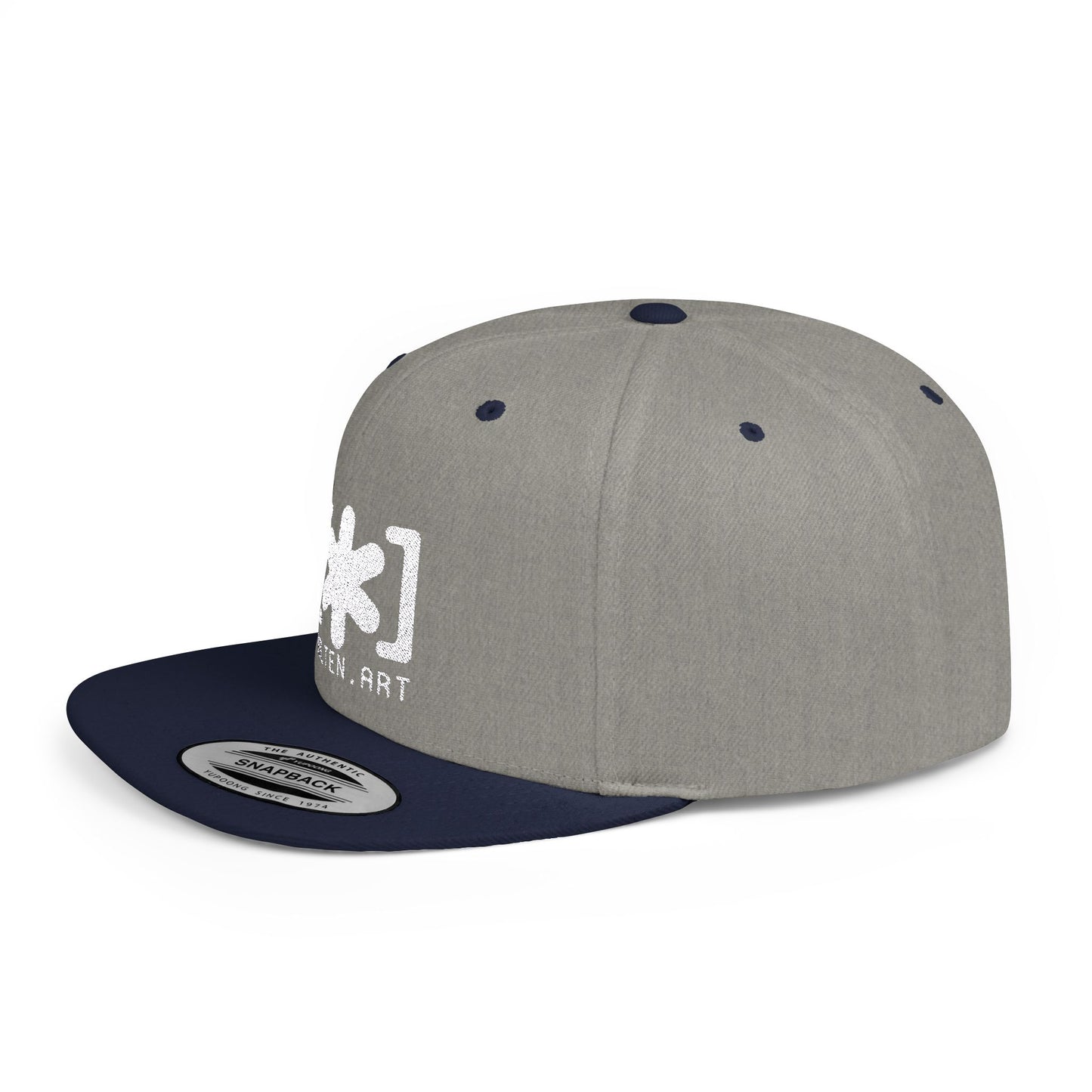 Embroidered Flat Bill Snapback [Mono Logo]