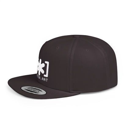 Embroidered Flat Bill Snapback [Mono Logo]